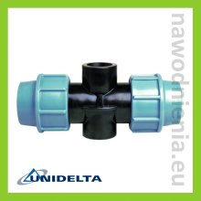 Czwórnik PE PN16 Unidelta GW 32 x 3 / 4" x 3 / 4" x 32