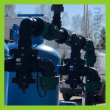 Zestaw 2-ch elektrozaworów z osprzętem do automatycznego płukania filtrów żwirowych