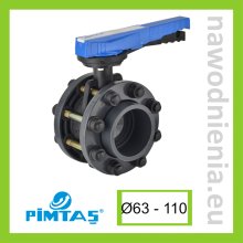 Zawór motylkowy PVC-U z flanszą PN10 Pimtas