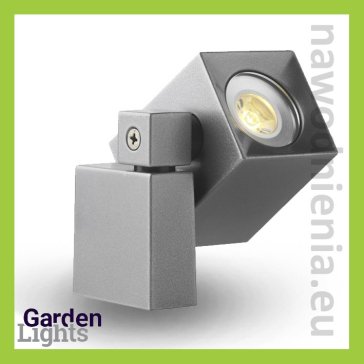 Reflektor/kinkiet ogrodowy NANO LED (barwa biała ciepła, aluminium)