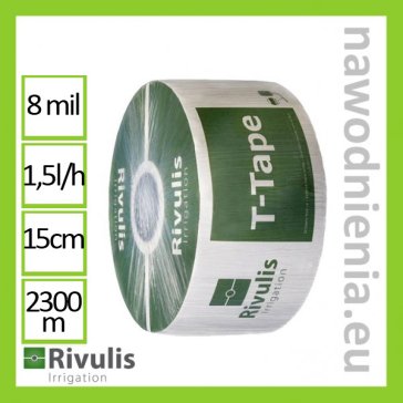 Taśma kroplująca T-TAPE Rivulis 508-15-1000 (2300m)