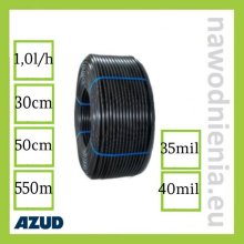 Linia kroplująca bez kompensacji ciśnienia AZUD PRO 16 mm; 1,0 l / h (rolka 550 mb)