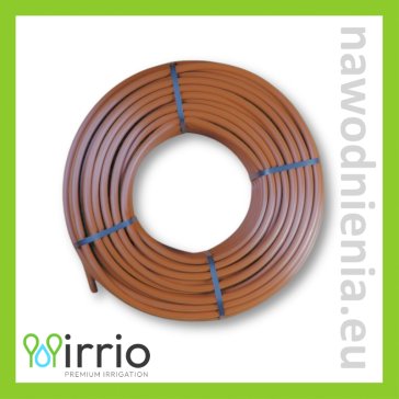 Linia kroplująca bez kompensacji ciśnienia irrio line DN16, 1mm, 2.00 l/h, co 33 cm (50-100m) brązowa