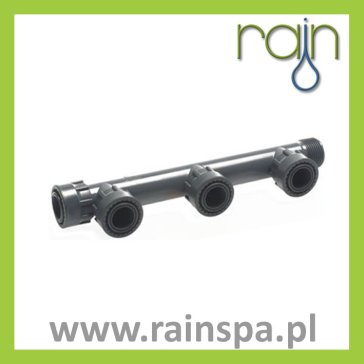 Kolektor Rain PVC wielu portów system 3: GZ x 3 porty 1