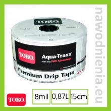 Taśma kroplująca AQUA TRAXX 8 mil; 15 cm; emiter 0,87 l (rolka 2500m)
