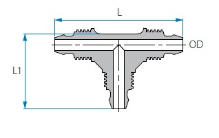 schemat trójnik 90